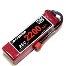 Аккумулятор AGA POWER Li-Po 2200mAh 14.8V 4S 25C Softcase 35x34x110мм T-Plug